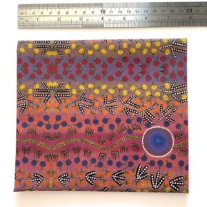 Zeza Egan Kangaroo Fat Quarter Desert Fabric Flying Fox Goanna Bush Plum Aboriginal Art Darwin